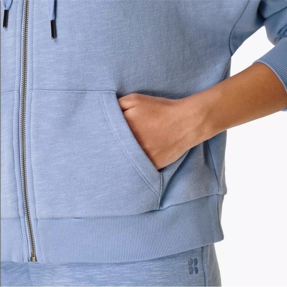 Sweaty Betty Coastal Blue Essentials Zip Through Hoodie Size XL - Picture 7 of 13